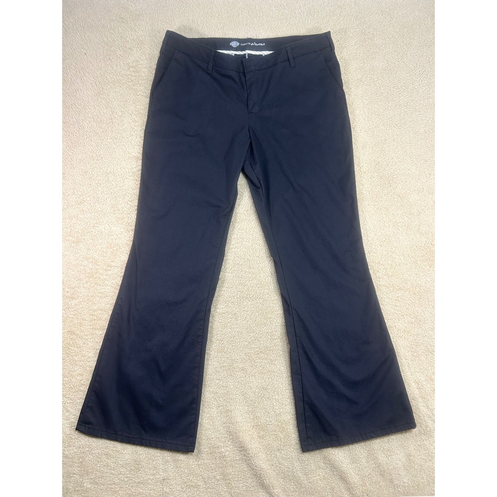 Dickies Crafted for Women Dark Black‎ Flare Leg Work Pants Size 18R
